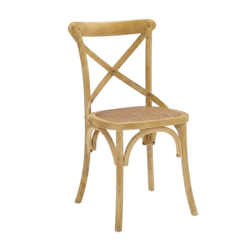 Wooden Dining Side Chairs for Dining Room, Natural, Set of 4 image number 2
