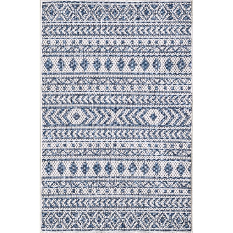 Provo 5776 Ivory/Blue Natura Area Rug, Size - 3'3 x 4'11