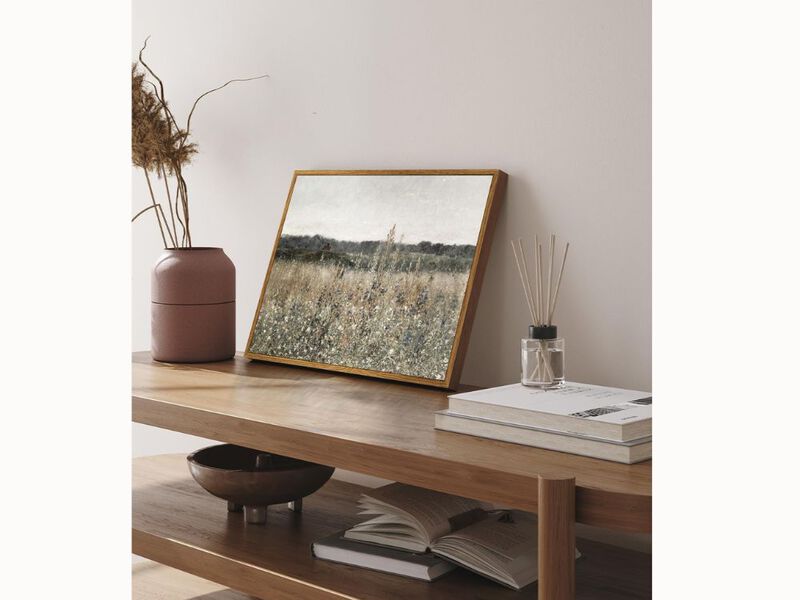 Champ Fleuri Vintage Canvas Wall Art &ndash; Framed Classical Floral Print for Bathroom, Bedroom & Living Room, 12&times;16"