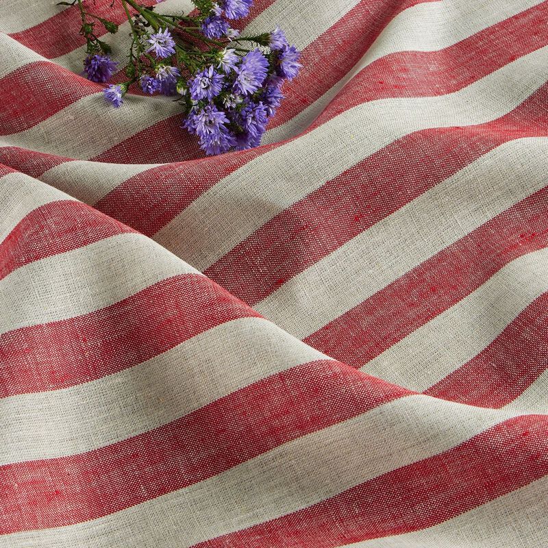 Solino Home 100% Pure Linen Table Runner - Sorrento Stripe