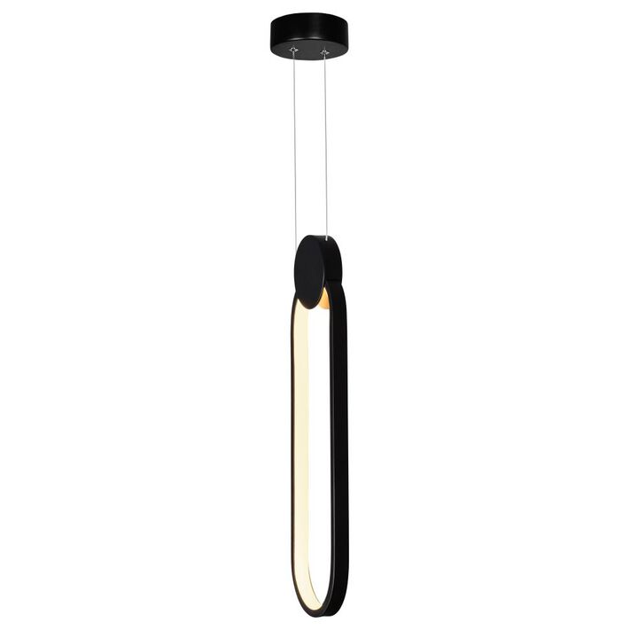 Pulley 4 in LED Black Mini Pendant
