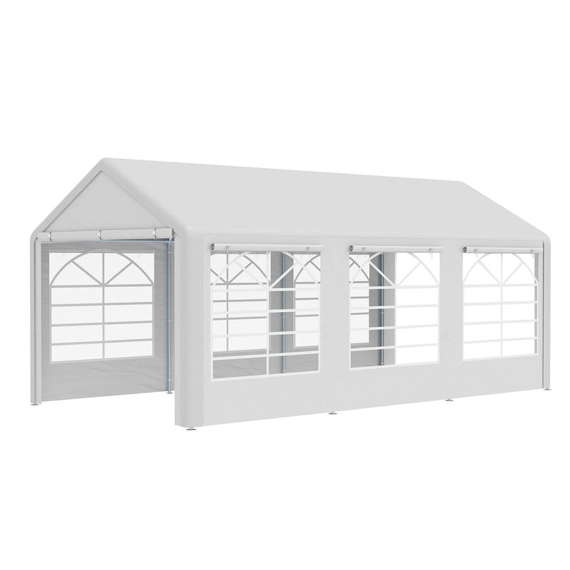 10' x 20' Gazebo Canopy, Carport & Party Tent with 4 Removable Side Walls