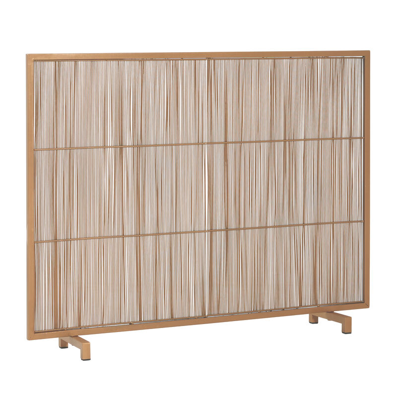 Christopher Knight Home Shanice Modern Rectangular Metal Single Panel Fireplace Screen image number 4