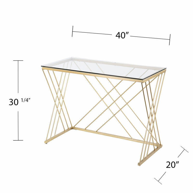 Designer Glass Writing Desk &ndash; Functional and Elegant Work Table
