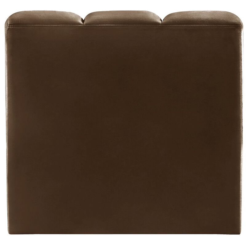 Meridian Furniture Arc Brown Velvet Straight Chair