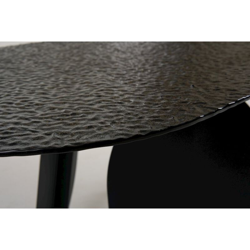 Modrest Maxine - Modern Hammered Grey Glass Rectangular Dining Table