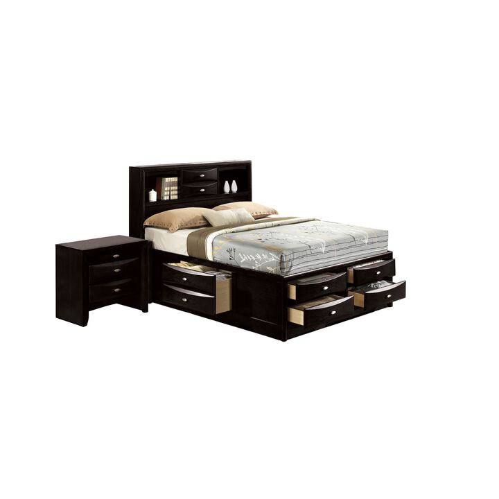 Bedroom Set, Wood &ndash; 2 Piece Set with Nightstand