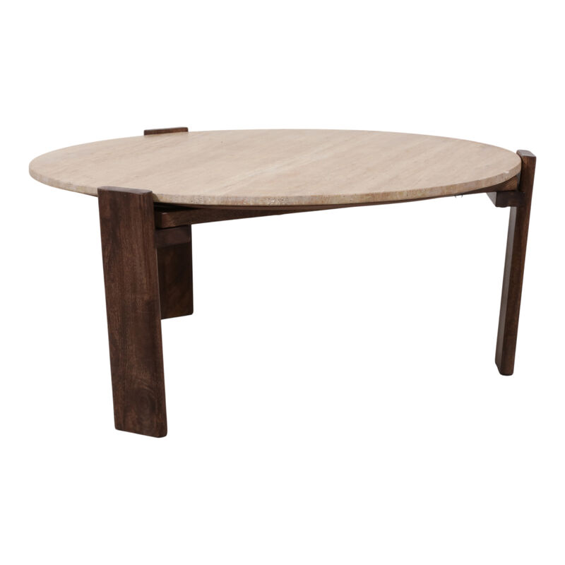 Travertine Top Coffee Table image number 1