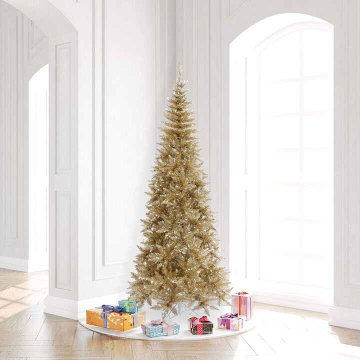 Vickerman Tinsel Champagne Slim Fir 948T -