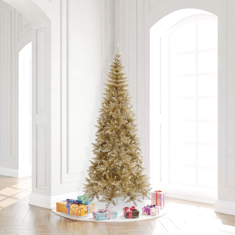 Vickerman Tinsel Champagne Slim Fir - image number 1