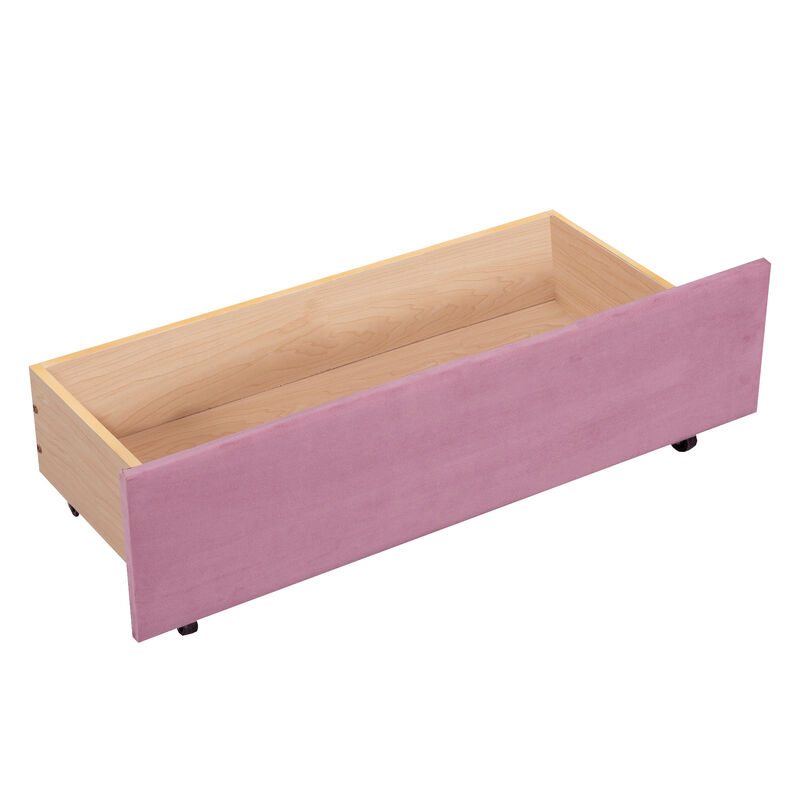 Merax Velvet Daybed with Backrest and 2 Drawers
