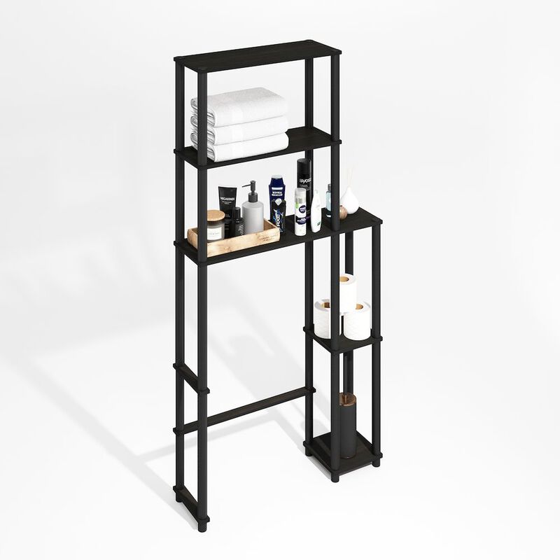 Turn-N-Tube Freestanding Over-The-Toilet Storage Rack with 5 Shelves