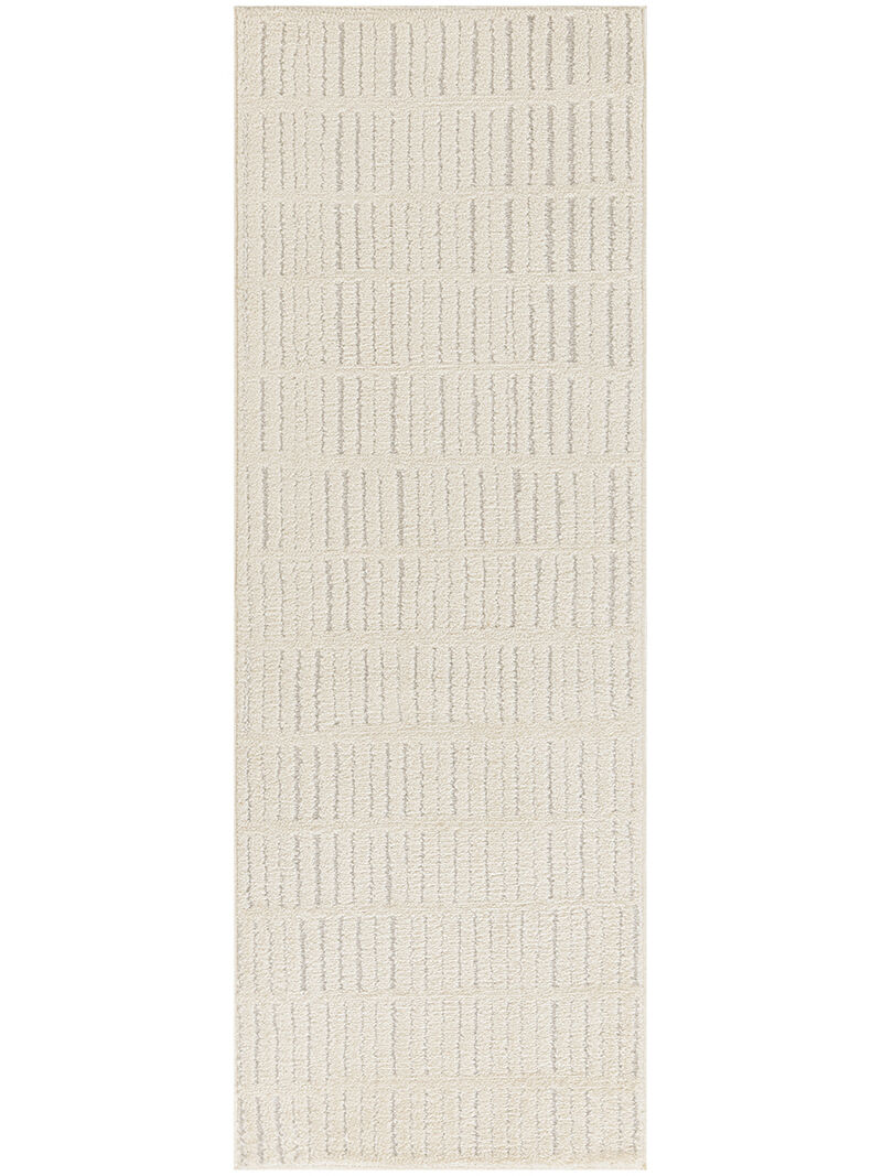 Modern Comfort MNC03 Ivory/Gray 2'2" x 6' Rug