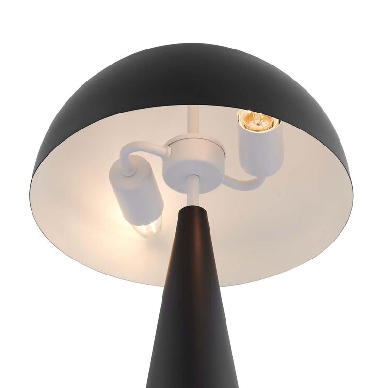Modway Selena 2 Lights Modern Metal Table Lamp in Black Finish image number 2