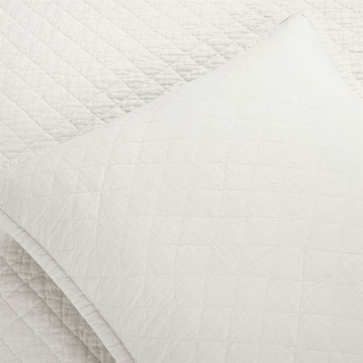 Lightweight Cotton Linen Textured Reversible 3-Piece Quilt Set