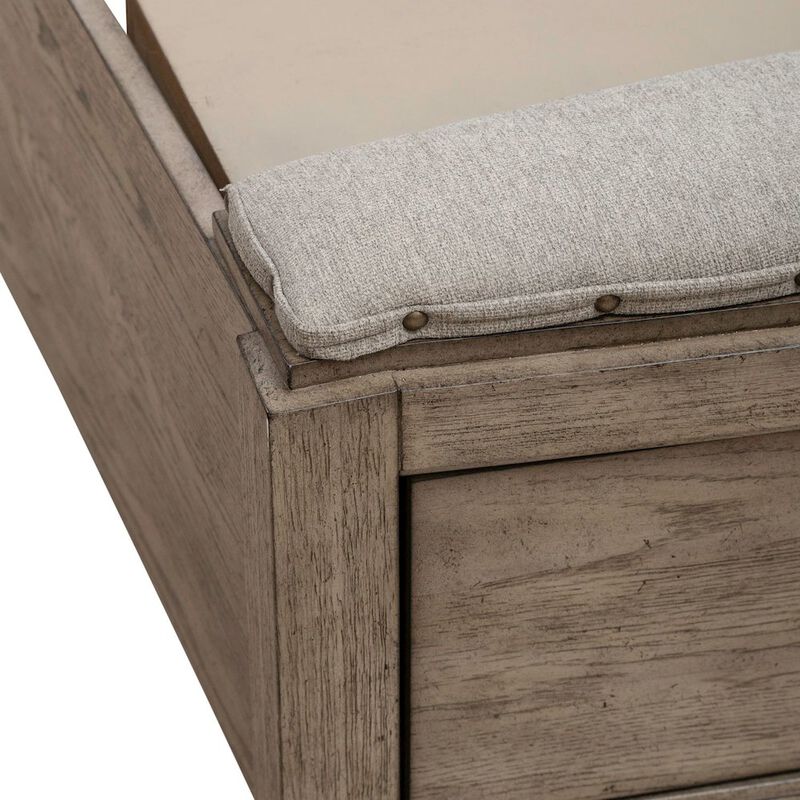 Liberty Furniture Avalon King Upholstered Storage Bed Frame with Footboard Drawer image number 5