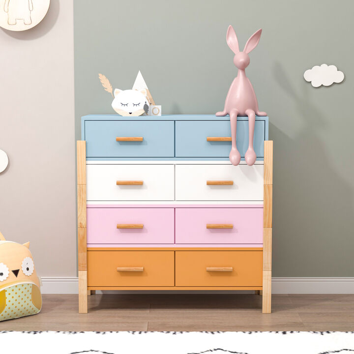The colorful free combination cabinet DRESSER CABINET BAR CABINET, storage cabinet, lockers, Solid wood handle, can be placed in the living room, bedroom, dining room color White, blue orange Pink