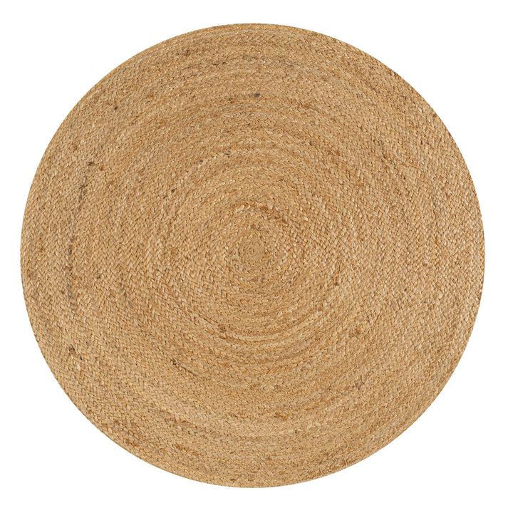 Soleil Round Natural Jute Braided Circle Round Area Rug