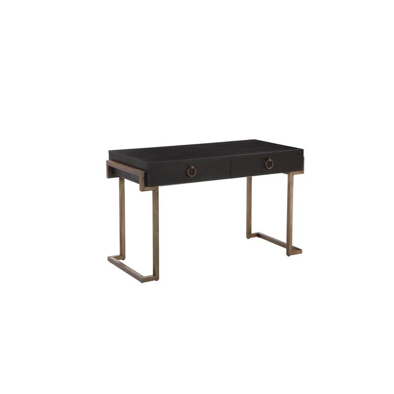 Jett Desk Brass Black