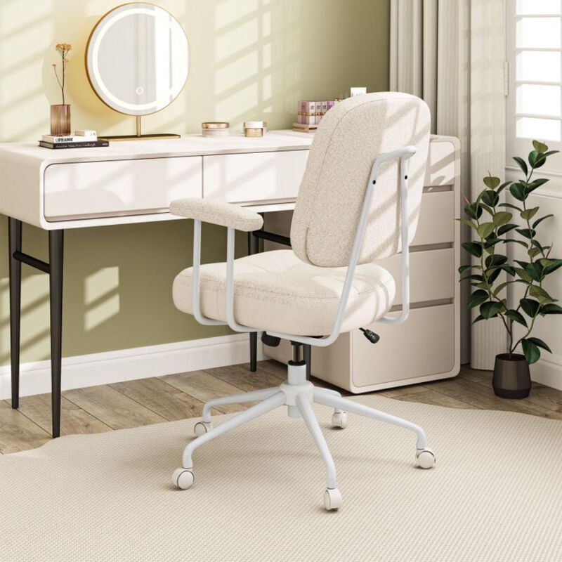 Hivvago Leathaire Upholstered Task Home Office Chair with Cushioned Back
