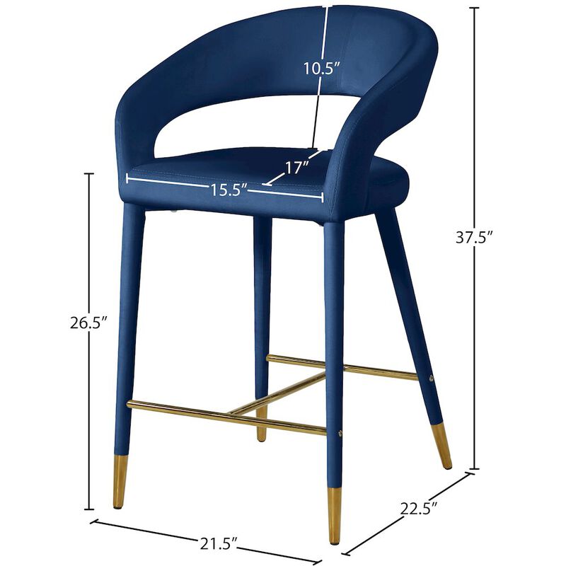 Meridian Furniture Destiny Velvet Stool