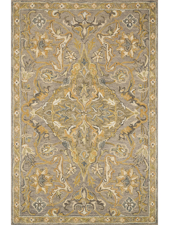 Victoria VK04 Grey/Multi 3'6" x 5'6" Rug