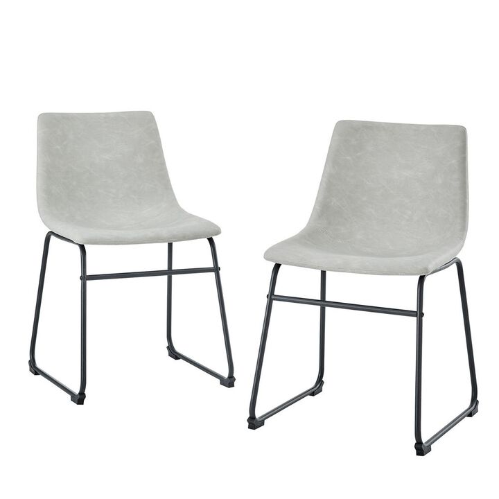 Belen Kox Urban Industrial Faux Leather Dining Chairs, Belen Kox