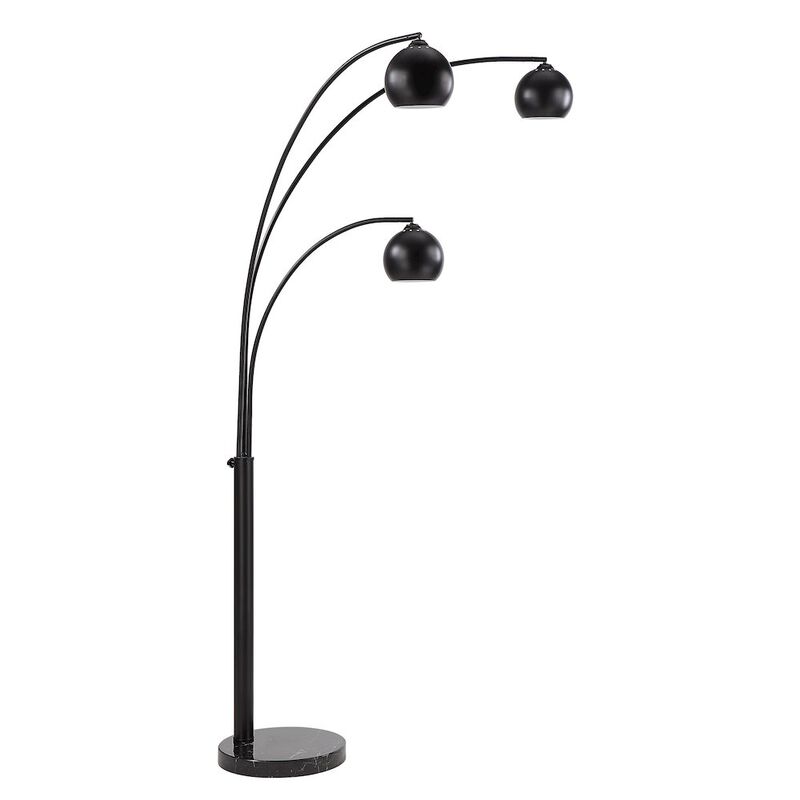 Renwil Folia 87 Tall Matte Black Floor Lamp With Dome Iron Shade