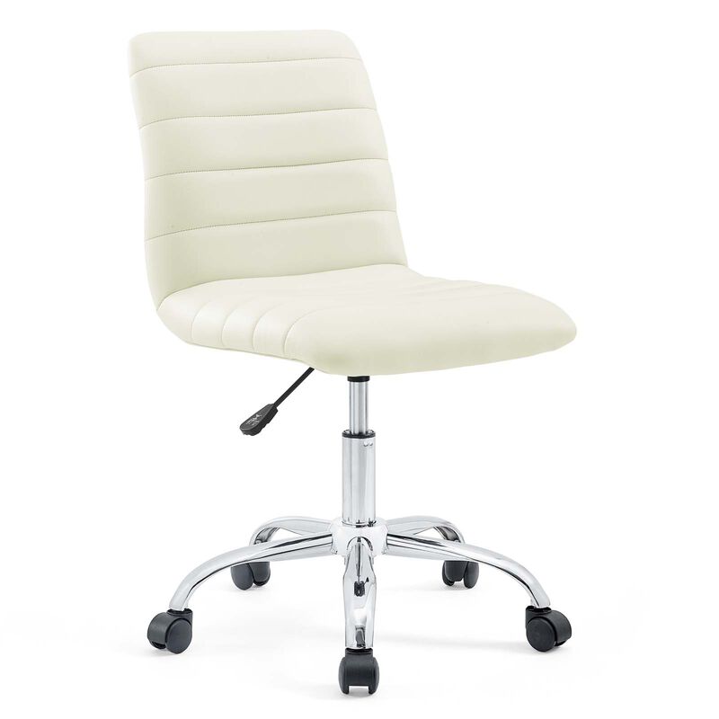 Modway Furniture - Ripple Armless Mid Back Vinyl Office Chair Bright Green image number 2