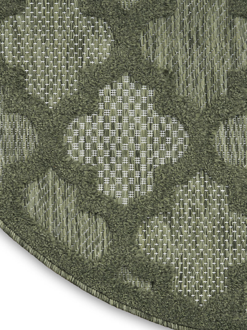 Easy Care NES01 Green 6' x Round Rug