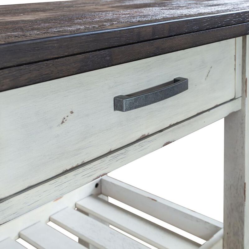 Liberty Furniture Farmhouse Server in Two Tone White w/ Wood Tone Top image number 3