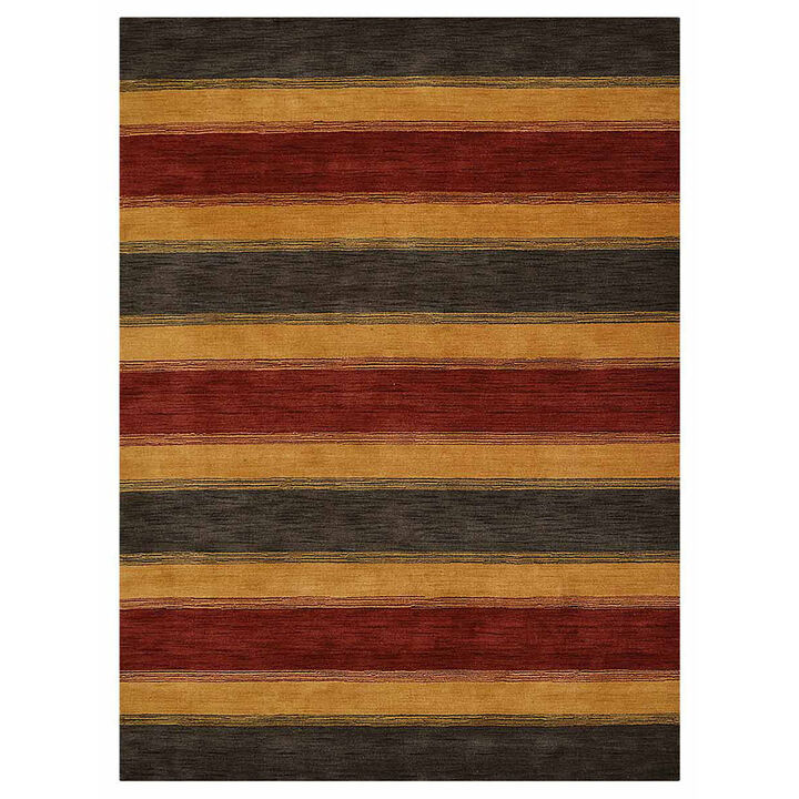 RUGSOTIC CARPETS HAND KNOTTED LOOM WOOL ECO-FRIENDLY AREA RUGS  - Rectangle, Contemporary Modern Design, High Pile Handmade Anti Skid Rugs for Living Room (L00204)