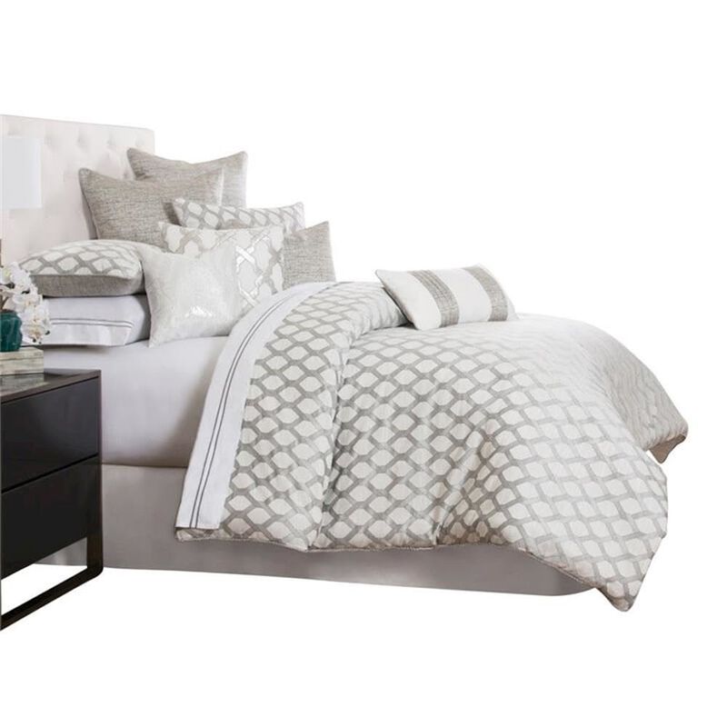 Michael Amini Newport 10-Piece King Comforter Set - Platinum
