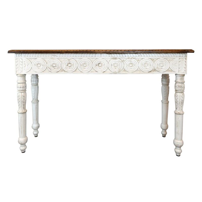 Alex Hamilton Bay Hand-Carved Console Table