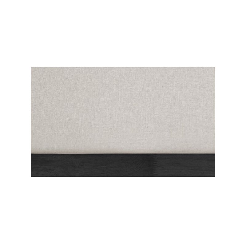 Meridian Furniture Flynn Beige Linen Textured Fabric Queen Bed