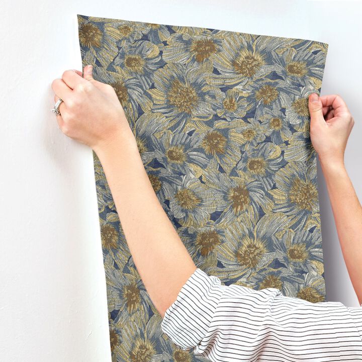 Anemoni Blue Wallpaper (Double Roll)