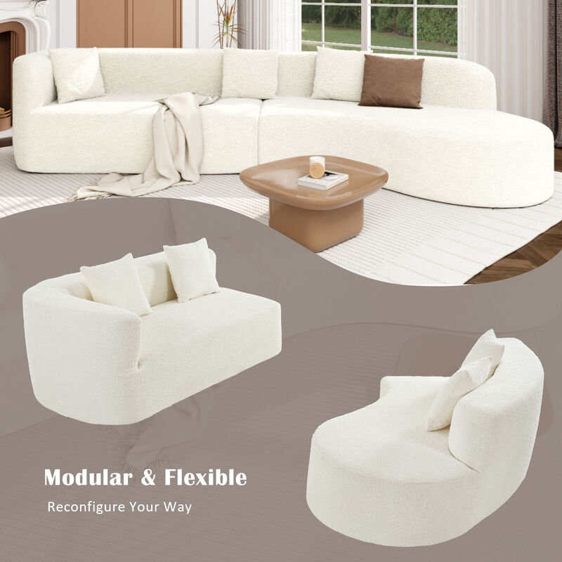 Merax Modern Sectional Sofa with Curved Design image number 5