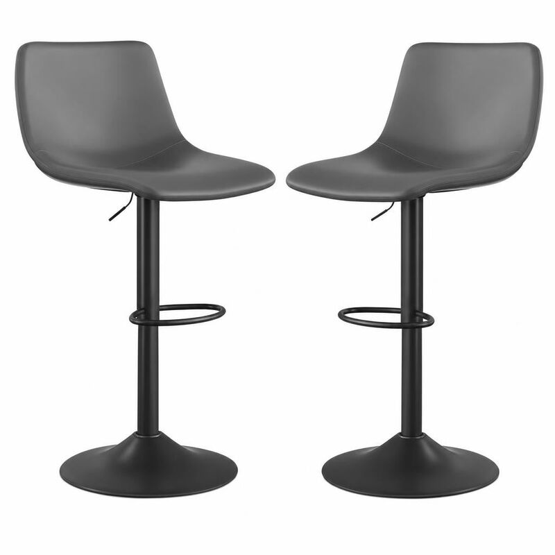 Leather Adjustable Swivel Bar Stools Set of 2, Commercial-Grade Counter Height Stools with Back, 360&deg; Swivel Kitchen Island Chairs for Home, Cafe image number 2
