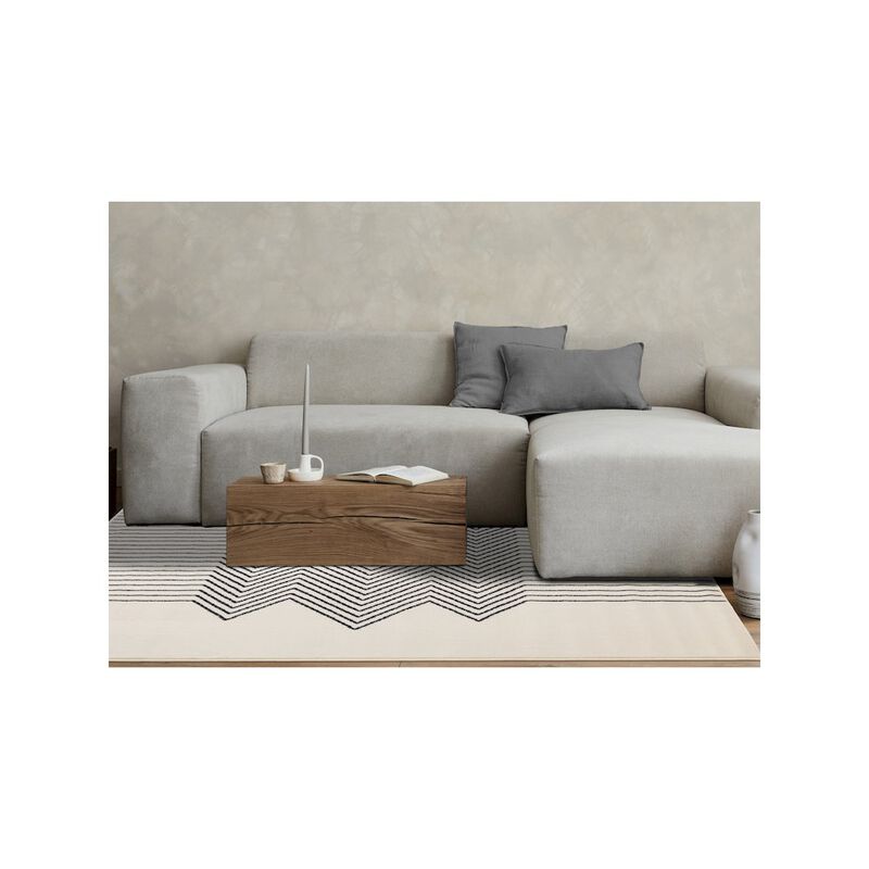 Novelle Home Modern Geometric 5x7 Rug Black and White Area Rug for Contemporary D&eacute;cor image number 6