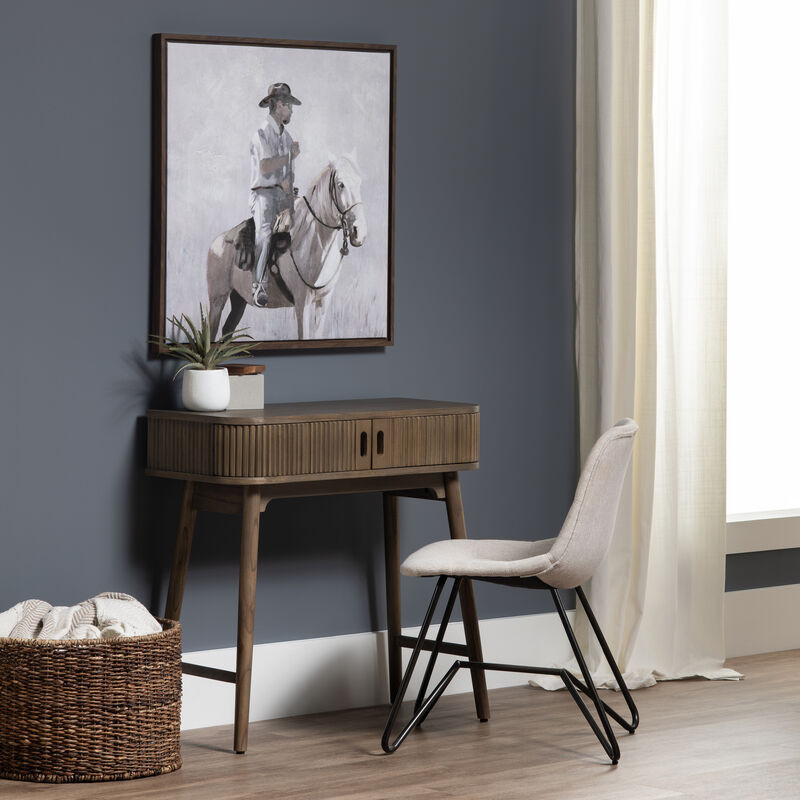 Chaplin 2 Door Brown Writing Desk image number 1