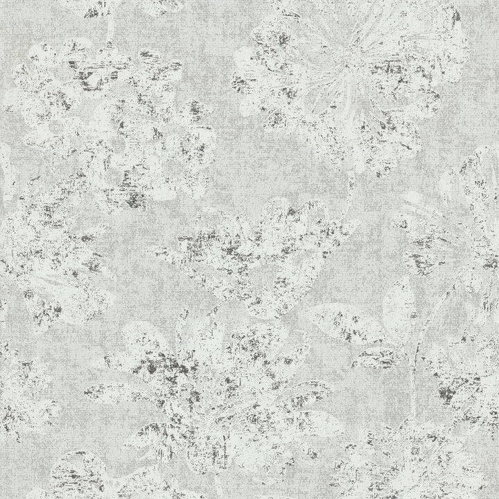 Kala Platinum Floral Wallpaper