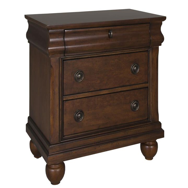 Liberty Furniture Rustic Traditions Night Stand in Rustic Cherry