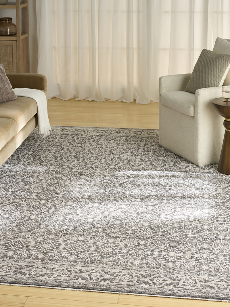 Shadows SHW04 Charcoal/Ivory 9' x 12' Rug