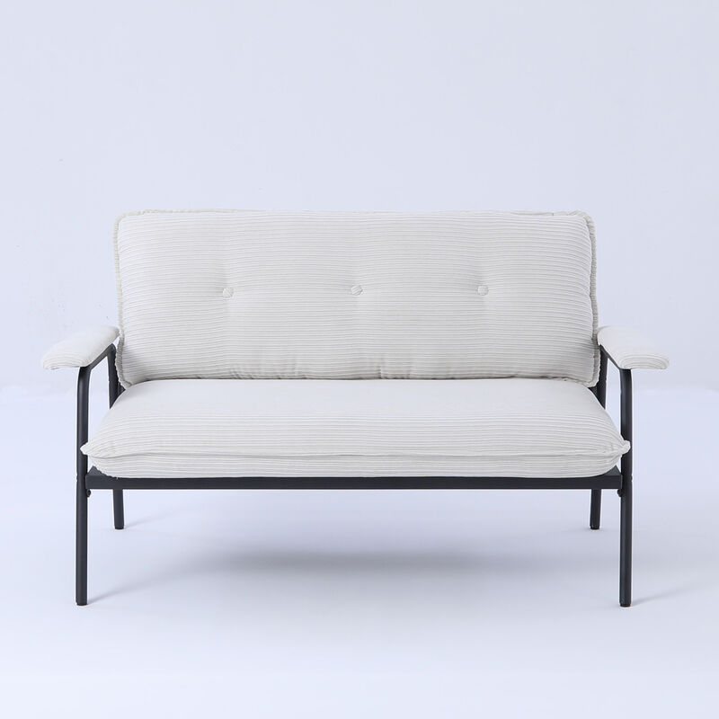 Merax Compact 2-Seater Retro-Modern Sofa image number 0