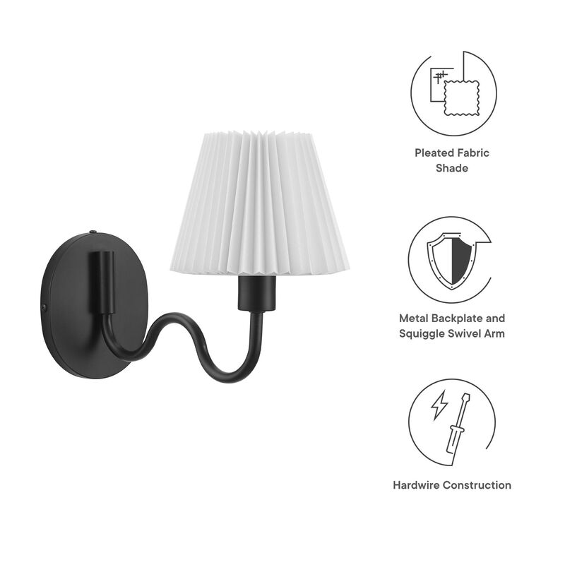 Wave Squiggle Arm Wall Sconce image number 2