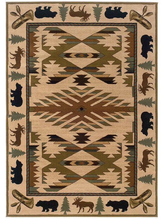 Hudson 1072A 5'3" x 7'6" Ivory Rug
