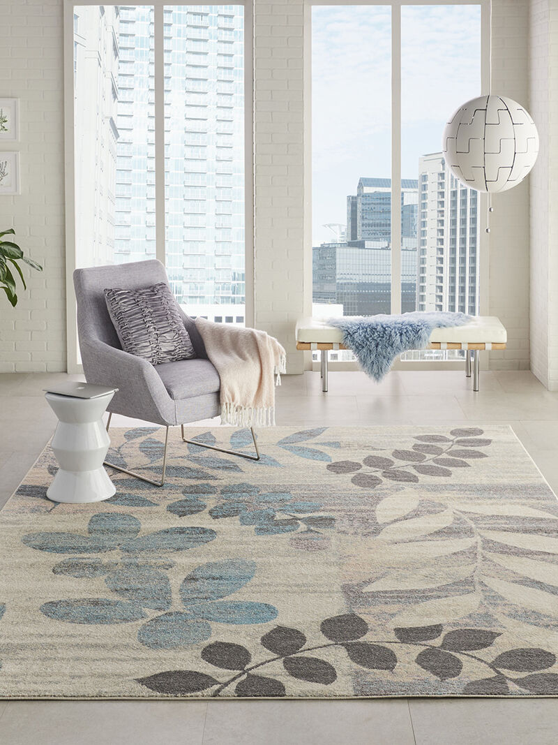 Tranquil TRA01 Ivory/Light Blue 8'10" x 11'10" Rug image number 7