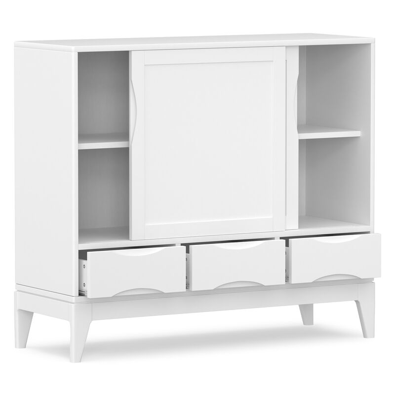 Harper 48 inch Wide Solid Hardwood Mid-Century Modern Medium Storage Cabinet in White image number 4