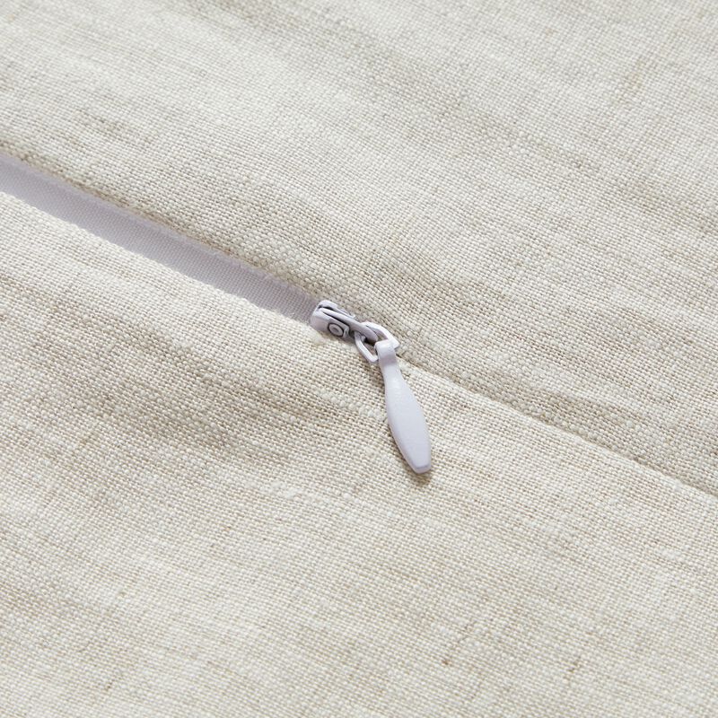 French Flax Linen Queen Duvet Cover Set in Natural image number 4
