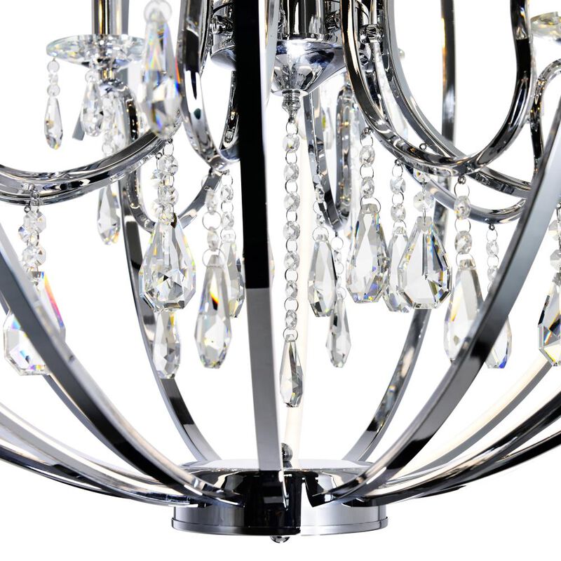 Abia 8 Light Up Chandelier With Chrome Finish